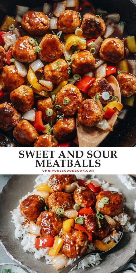 Easy Sweet And Sour Meatballs, Meatball Dinner, Sweet And Sour Meatballs, Meatball Recipes Easy, Sweet And Sour Sauce, Chinese Cooking, Beef Dinner, Sweet And Sour, Meatball Recipes