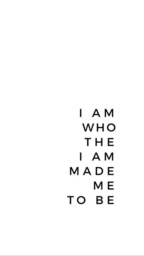 Who are you #quotes I am who the I am [God] made me to be. #truth #quoteoftheday #inspirationalquotes #bts #thoughts #believeinyourself #blackandwhitephotography #writing I Am Who You Say I Am Wallpaper, Who Am I In God, God Made You Different, Be Who God Created You To Be, Self Made God Made, I Am Who God Says I Am, Who You Say I Am Tattoo, I Am Who I Am Tattoo, I Am Who You Say I Am