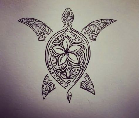 Pretty Ocean Tattoos, Turtle With Plumeria Tattoo, Plumeria Turtle Tattoo, Turtle Hawaii Tattoo, Plumeria Tattoo Color, Plumeria Tattoo Designs, Hawaiian Turtle Tattoos For Women, Hawaiian Style Tattoo, Hawaii Turtle Tattoo