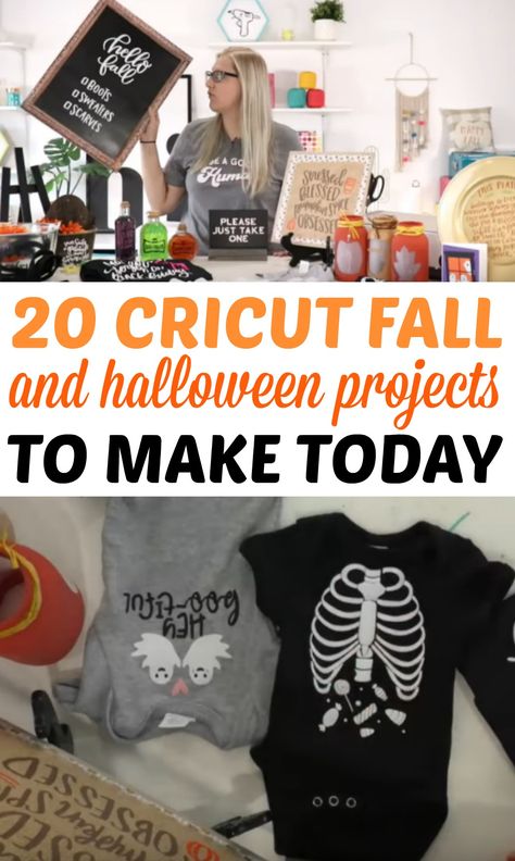 Cricut Projects Beginner Halloween, Cricut Projects For Halloween, Cricut Projects Vinyl Halloween, Halloween Crafts To Sell Cricut, Halloween Cricut Ideas To Sell, Circuit Halloween Projects, Cricut Projects Halloween, Halloween Cricut Projects To Sell, Fall Cricut Crafts