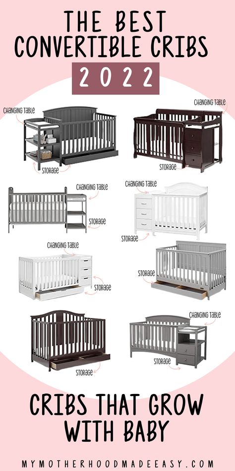 Convertible Baby Cribs, Crib And Changing Table Combo, Changing Table Storage, Crib With Changing Table, Bed Full Size, Baby Essential List, Convertible Cribs, Changing Dresser, Best Baby Cribs