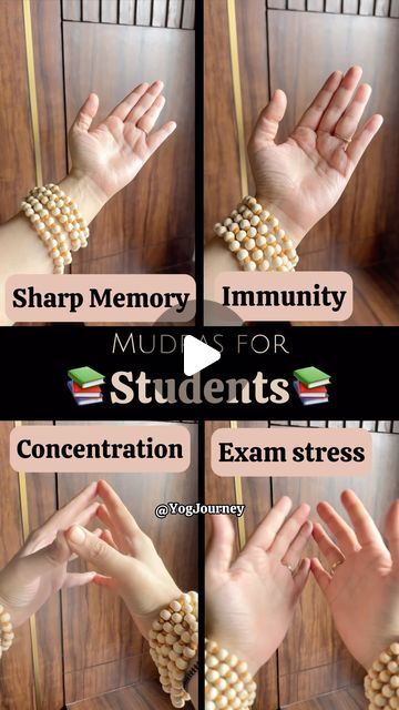 Mudras For Study, Hand Mudras For Brain, Hand Mudras Meditation, How To Increase Memory, Function Of Brain, Meditation For Students, Yoga For Concentration, Hakini Mudra, Ayurvedic Practices