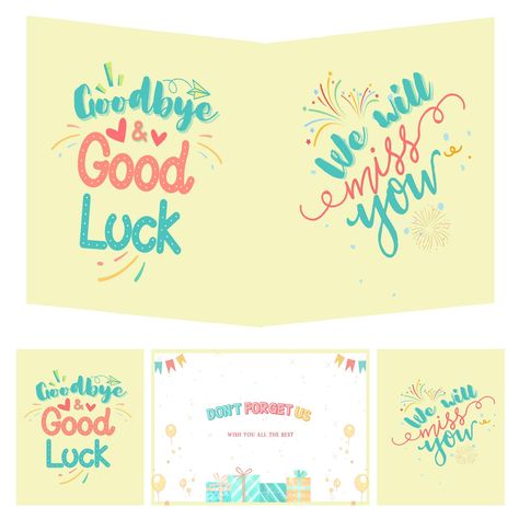 PRICES MAY VARY. We Will Miss You Card - Package includes 1 x large we will miss you card. This leaving card is perfect for retirement farewell and going away party. Large Size & A Lots of Spaces to Write - The we will miss you card unfold size is 12.6 x 19.7inch, Fold size is 12.6 x 9.8 inch. There are lots of blank spaces inside for your best wishes, fun thoughts and images. Beige Goodbye and Good Luck Card - The beige goodbye card feature a colorful words design. It is made of 350gsm card sto Farewell Gift For Boss, Farewell Greeting Cards, Farewell Greetings, Farewell Party Decorations, Farewell Decorations, Goodbye And Good Luck, Leaving Cards, Will Miss You, Farewell Parties