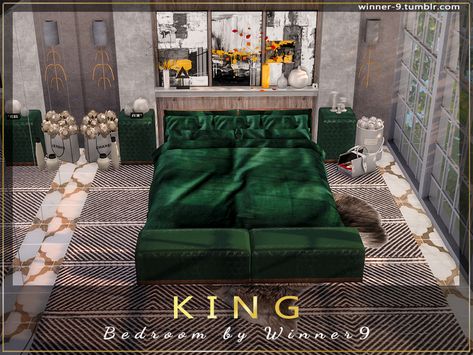 Sims 4 Four Bedroom House, Sims 4 Cc Classy Furniture, Sims 4 Beds, Sims Furniture, Classy Furniture, Sims 4 Bedroom, Lit King Size, Free Sims 4, Sims 4 Expansions