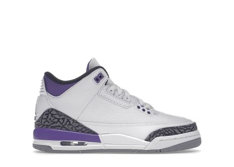 Retro 3 Purple, Jordan Sneaker, Authentic Jordans, Air Jordan 3 Retro, Shoe Wishlist, All Nike Shoes, Pretty Shoes Sneakers, Jordan 2, Air Jordan 3