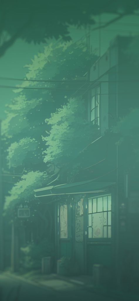 House Green Anime Background Wallpapers - Anime Wallpaper 4k Green Anime Background, Iphone Green Aesthetic, Green Lofi Aesthetic, Backgrounds Tutorial, Widget Long, Anime Aesthetic Wallpaper, Anime Green, Green Widget, Background Tattoo