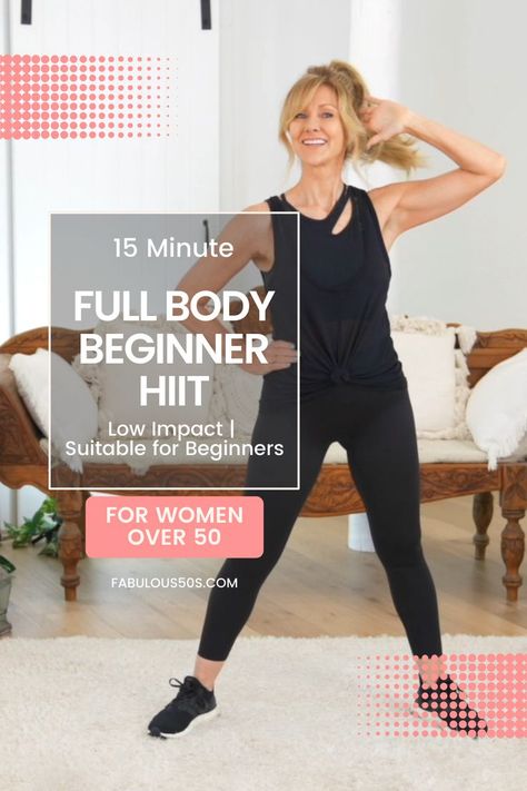 Full Body Workout For Women Over 50, Hiit For Women Over 50, Intense Full Body Workout, Beginner Hiit, Workout For Fat Loss, Walk Workout, Beginner Full Body Workout, Best Full Body Workout, Fabulous 50s