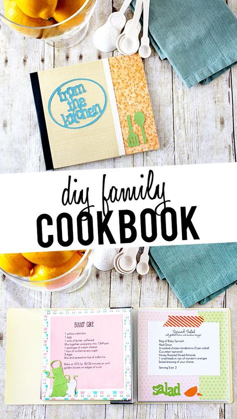 Diy Family Cookbook, Cookbook Printables, Scrapbook Cookbook, Recipes Jamaican, Diy Recipe Binder, Making A Cookbook, Scrapbook Recipe Book, Family Cookbook Project, Homemade Recipe Books