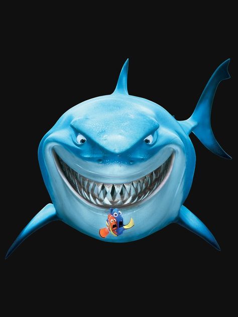 Blue Shark Attack by Funfun168 Nemo Bruce, Pvc Vinyl Flooring, Finding Nemo 2003, Disney Movie Posters, The Last Samurai, Wall Paper Phone, Shark Art, Blue Shark, Walt Disney Pictures