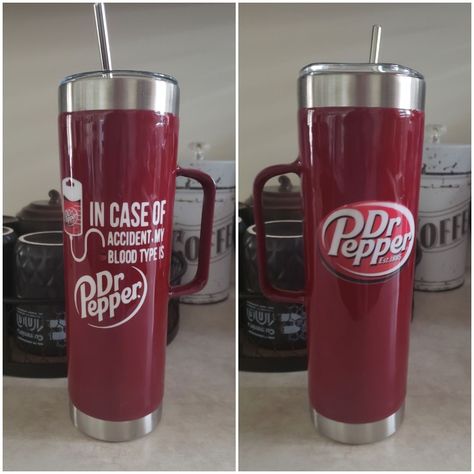 Dr Pepper Tumbler Ideas, Dr Pepper Tumbler Cup, Dr Pepper Christmas Gift, Dr Pepper Gift Ideas, Dr Pepper Cup, Dr Pepper Tumbler, Diy Glasses, Tumbler Cups Personalized, Soda Flavors