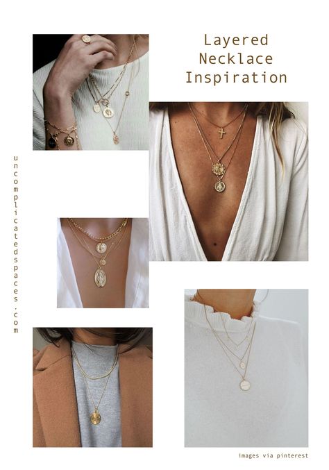 Long Necklace Layering, How To Style Multiple Necklaces, How To Layer Necklaces Without Tangling, How To Layer Necklaces, Layer Necklaces, Pinterest Jewelry, Platinum Chain, Necklace Layering, Buy Necklace