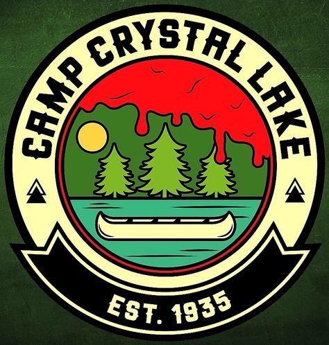 Camp Crystal Lake Tattoo, Lake Tattoo Ideas, Camp Crystal Lake Sign, Badass Wallpaper Iphone, Sublimation Station, Badass Wallpaper, Crystal Lake Camp, Camp Signs, Gold Tattoos