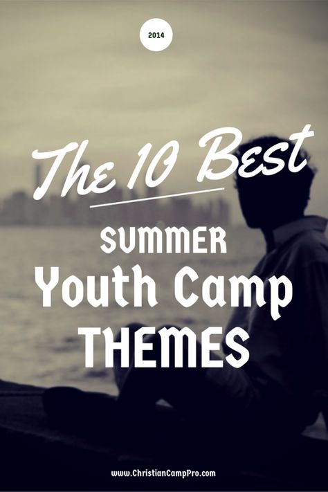 The 10 best summer youth camp themes to cover almost every topic relevant to today’s youth. Every trending summer youth camp theme for 2014 found here. Summer Camping Ideas, Camp Themes, Retreat Themes, Teen Ministry, Camping With Teens, Summer Camp Themes, Conference Themes, Camp Games, Christian Camp