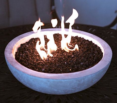 Tabletop Fire Bowl, Fire Pit Materials, Outdoor Fire Table, Diy Table Top, Tabletop Firepit, Concrete Bowl, Concrete Fire Pits, Fire Pit Bowl, Patio Fire Pit