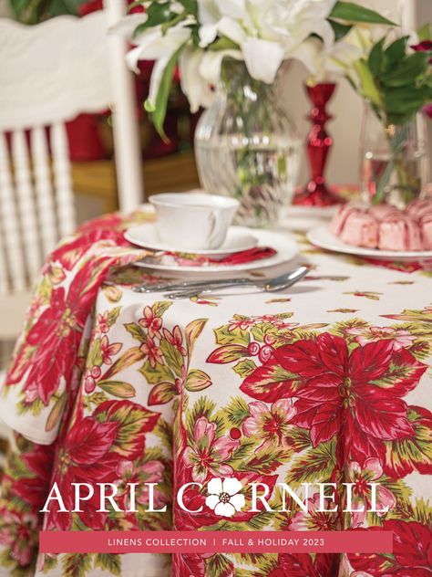 April Cornell - F23 Linens US WS Catalog - Page 1 April Cornell Tablecloth, Buffet Bar, Table Buffet, April Cornell, Fall Holidays, I Fall, Bar