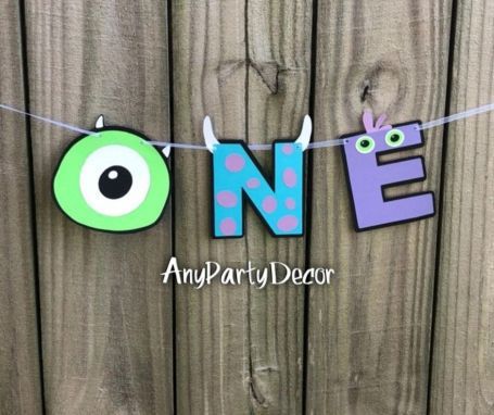 Monsters Inc 1st Birthday Party Decorations - Monsters Inc First Birthday, Monsters Inc Birthday Party, Monster University Birthday, First Birthday High Chair Banner, Monsters Inc Baby Shower, Monster First Birthday, First Birthday High Chair, Monsters Inc Party, Monster 1st Birthdays