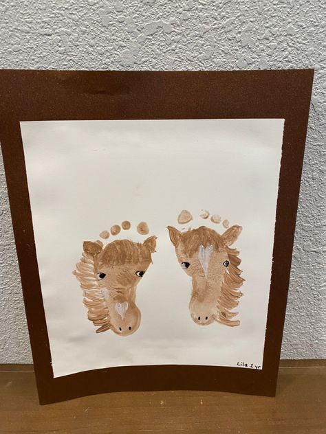 Footprint Crafts, Ginger, Horses