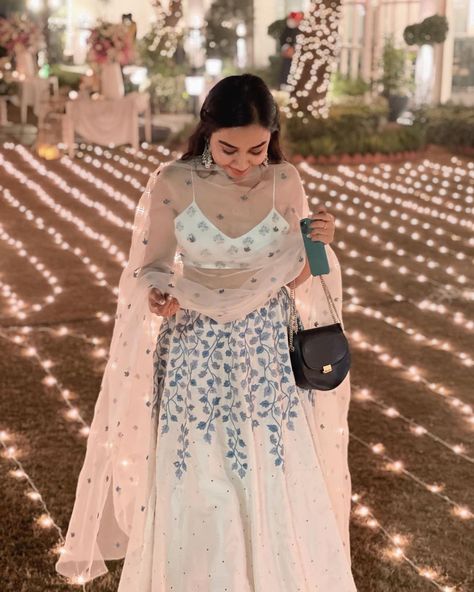 334.9k Likes, 1,602 Comments - Prajakta Koli (@mostlysane) on Instagram: “🥂 .. .. Styled by @sakshi312 ♥️ Outfit - @houseofhiya Jewellery- @neetaboochrajewellery” Mostly Sane, Prajakta Koli, Diwali Outfits, Simple Lehenga, Indian Outfits Lehenga, Casual Indian Fashion, Indian Fashion Saree, Indian Dresses Traditional, Indian Gowns Dresses