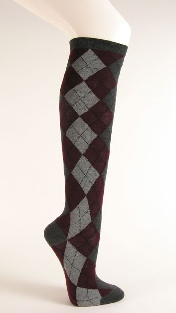 Charcoal with maroon argyle socks knee high Orange Knee High Socks, Socks Knee High, Argyle Socks, White Charcoal, Creative Colour, Knee Socks, Knee High Socks, Creative People, Fashion Socks