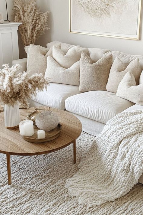 Style your living room with layered neutral tones for a sophisticated and cozy look. #NeutralDecor #LayeredStyle #CozyInteriors Sophisticated Living Room, Being Boring, Living Room Design, Neutral Decor, Neutral Palette, Bedroom Inspo, Neutral Tones, Living Room Designs, Room Design