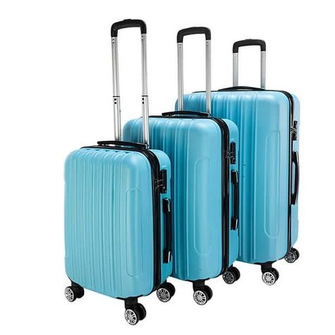 3-Pcs Luggage Sets, Trunk Set, ABS Lightweight Suitcase Sets with TSA Lock & Spinner Wheels, 20in/24in/28in - On Sale - Bed Bath & Beyond - 39889466 Luxury Travel Luggage, Travel Luggage Set, Hardside Luggage Sets, Cute Suitcases, Suitcase Storage, 3 Piece Luggage Set, Viral Products, Spinner Luggage Sets, Lightweight Suitcase