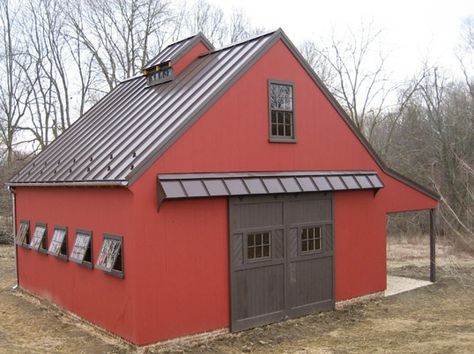 Shed Metal Roof, Car Warehouse, Hunting Shack, Metal Buildings With Living Quarters, Horse Spirit, Warehouse Living, Brick Houses, Metal Roofs, Workshop Plans