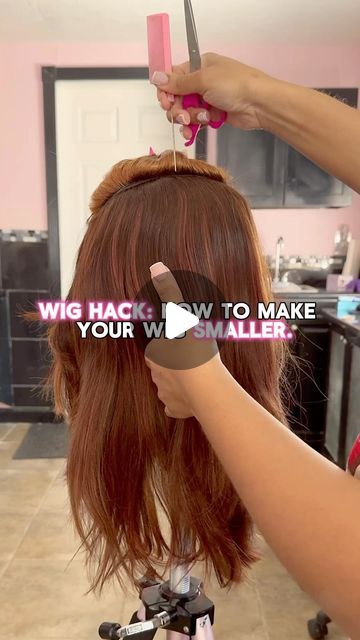 How To Put A Wig On Long Hair, Low Density Wigs, How To Put On A Wig Tutorials, How To Make A Wig Look Real, Cheap Wig Hacks, Ways To Style Wigs, How To Make A Wig, How To Style A Wig, Synthetic Wig Hacks