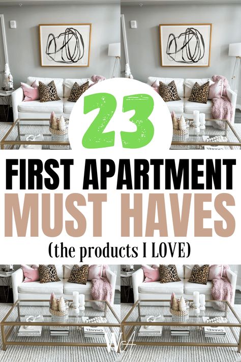 Moving into your first apartment and wondering what must haves you need to pack? Then you'll love this post! Must Have For First Apartment, First Night In New Apartment, 1st Apartment Essentials, Things You Need For Your First Apartment, First Apartment Must Haves, First Apartment Bedroom Ideas, Amazon Apartment Must Haves, Single Girl Apartment, First Apartment Goals