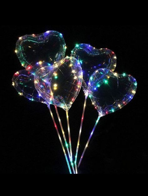 Bobo Balloons, Bobo Balloon, Light Up Balloons, Balloon Glow, Transparent Balloons, Balloon Lights, Wire Heart, Up Balloons, Balloon Gift