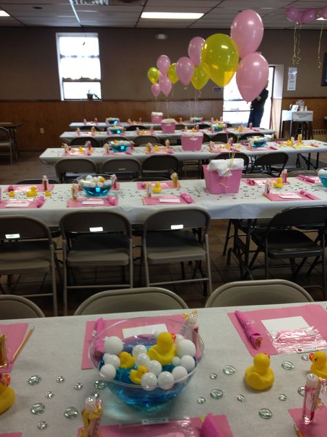 Baby shower Table decoration ducks Pink yellow Baby girl shower Rubber ducks Duck centerpiece Rubber Ducky Birthday Party Girls Pink, Rubber Duck Party Favors, Pink Rubber Ducky Baby Shower Ideas, Duck Baby Shower Theme, Ducky Baby Showers, Baby Shower Table Centerpieces, Boy Baby Shower Centerpieces, Ducky Baby Shower, Rubber Ducky Baby Shower