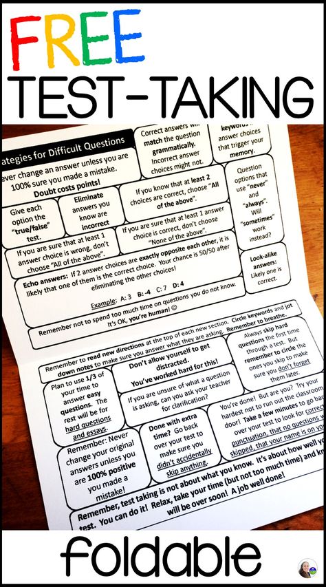 Multiple Choice Test Taking Strategies, Test Taking Strategies For Middle School, Test Taking Strategies Anchor Chart, Study Skills Activities, Test Taking Tips, Test Prep Strategies, Test Taking Strategies, School Testing, Reading Test