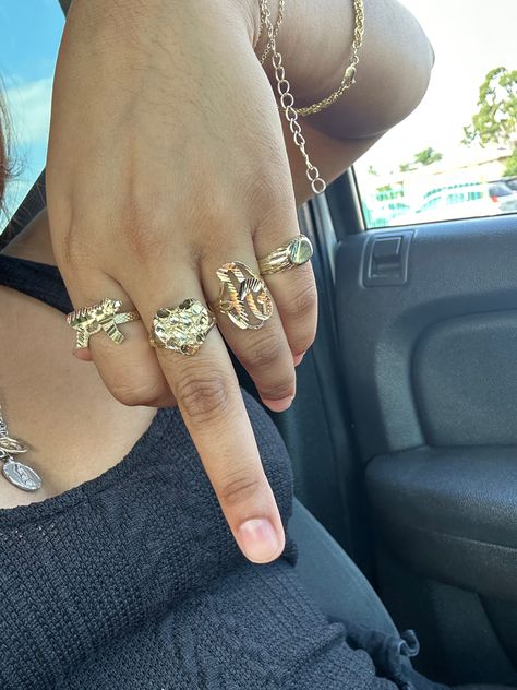 La Jewelry, Custom Gold Jewelry, Gold Nugget Ring, Xoxo Jewelry, Dope Jewelry Accessories, Expensive Jewelry Luxury, Indie Jewelry, Jewelry Accessories Ideas, Dope Jewelry