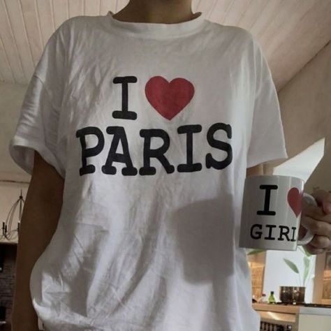 T Shirts Aesthetic, Harajuku Girl, Cute Letter, Sweet Top, Love Paris, Creative Personality, Top Summer, Street Fashion, Letter Print