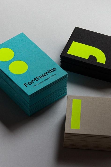 foil blocking business cards on colorplan paper branding design logo brand marque Neon Color Branding, Turquoise Graphic Design, Neon Yellow Branding, Bold Business Card Design, Bold Business Card, Neon Green Branding, Bold Brand Design, Brand Image Design, Neon Graphic Design