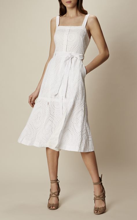 Karen Millen, BRODERIE SUMMER DRESS White Midi Summer Dress, Karen Millen Dress, Pretty Summer Dresses, Latest Dress For Women, Eyelet Lace Dress, Midi Dress Summer, Hijab Style, White Dress Summer, Karen Millen