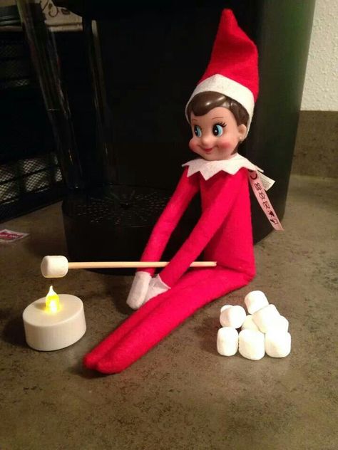 Elf Mini Marshmallows, Elf Roasting Marshmallows, Elf M&ms Shelf Ideas, Elf On The Shelf Roasting Marshmallows, Elf With Marshmallows Shelf Ideas, Elf With Marshmallows, Elf On The Shelf Ideas Marshmallows, Elf On The Shelf With Marshmallows, Elf Marshmallow Ideas