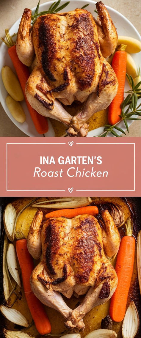 Ina Garten Perfect Roast Chicken, Roast Chicken Ina Garten, Ina Garten Marry Me Chicken, Ina Garten Engagement Chicken, Ina Garten Roasted Chicken, Roast Whole Chicken In Oven, Ina Garten Recipes Chicken, Ina Garten Chicken Recipes, Ina Roast Chicken