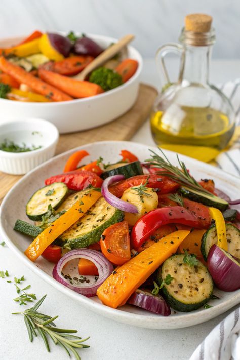 6 Simple Ingredients for a Flavorful Roasted Veggie Medley Veggie Medley Recipes Roasted Vegetables, Roasted Veggie Medley, Bean Salad Recipes Healthy, Veggie Medley, Roasted Vegetable Medley, Easy Roasted Vegetables, Mix Veg, Bean Salad Recipes, Roasted Vegetable Recipes