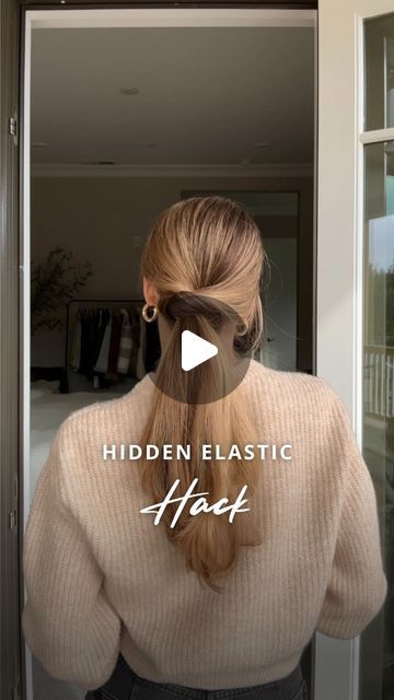 Nichole Ciotti on Instagram: "Quick and easy way to hide your elastic! 💁‍♀️  Gather hair into a ponytail and secure with an elastic. Pull elastic down a couple inches. Create a small opening just above the ponytail on a slight diagonal using your pointer finger and thumb. Pull ponytail through opening and position the hair over the elastic. You may need to finagle this a bit to get it right. Gently pull and tug where needed.  #hair #hairtutorial #updo #hairstyles" Ponytail With Hairband, Pull Through Ponytail, Hair Pulled Back, Ponytail Tutorial, Styled Hair, Pulled Back Hairstyles, A Ponytail, Fake Hair, Beauty Parlor