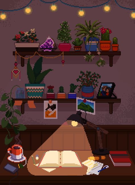 Pixel Art Study, Drawing Application, Cozy Desk, Study Music, Danganronpa Game, Vaporwave Art, Pixel Animation, Pixel Art Tutorial, Color Palette Challenge