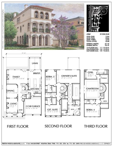 Custom 2 Story Houses, New Two Story Home Plans, Housing Development D – Preston Wood & Associates Two Story Home Plans, Urban House, Housing Development, Two Story House Plans, Vintage House Plans, Casas The Sims 4, Sims House Plans, 2 Story Houses, House Blueprints