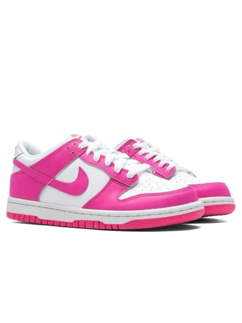 Hot Pink Nike Dunks Low, Hot Pink Dunks, Pink Dunks, Winter List, Hot Pink Shoes, Lulu Outfits, Pink Jordans, Pink Nike Shoes, Casual Athletic Shoes