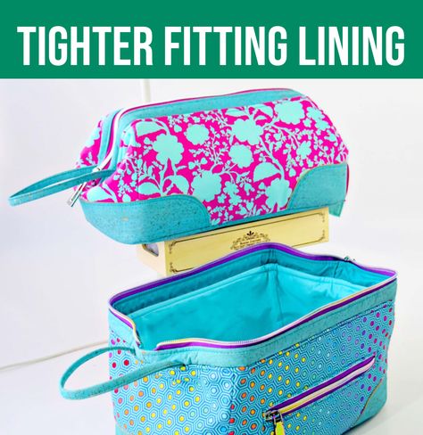 VIDEO: How to Sew Your Bag Lining at a Larger Seam Allowance for a Tighter Fitting Lining - Sew Sweetness Byannie Bags, Sew Sweetness, Pouch Sewing, Seam Allowance, Purse Organization, Bag Patterns To Sew, Fabric Bags, Knitting Crochet, Sewing Bag