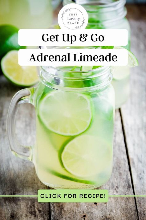 If you're struggling with adrenal fatigue after years of stress, you'll love this easy and delicious drink that helps energize your afternoon. Simple ingredients and no equipment needed. Tired moms don't have time for complicated energy drinks. Try this refreshing drink that helps tired adrenals. Adrenal Fatigue Drink, Adrenal Sunshine Lemonade, Adrenal Mocktail Recipe, Adrenal Drink, Alcohol Alternatives, Adrenal Cocktail Recipe, Business Drinks, Homemade Energy Drink, Adrenal Fatigue Diet