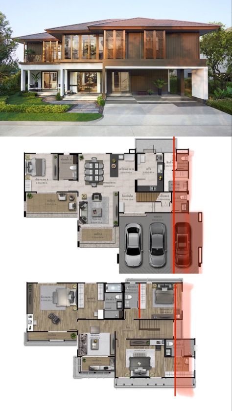 House Floor Design, Architectural Design House Plans, Sims House Plans, Modern House Facades, Architecture Model House, House Construction Plan, Model House Plan, Minimal House Design, House Layout Plans