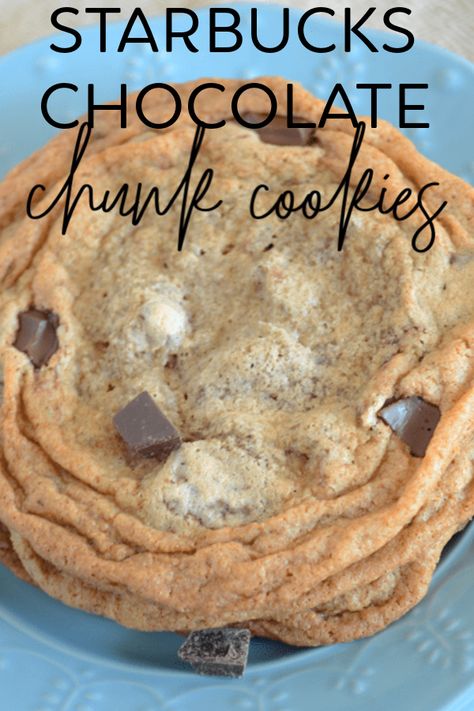 Starbucks Cookie Recipe Copycat, Starbucks Chocolate Chip Cookies Recipe, Copycat Starbucks Chocolate Chip Cookies, Starbucks Cookies Recipe, Starbucks Bakery Recipes, Starbucks Cookie Recipe, Starbucks Chocolate Chip Cookie Recipe, Starbucks Recipes Food, Starbucks Chocolate Chip Cookies