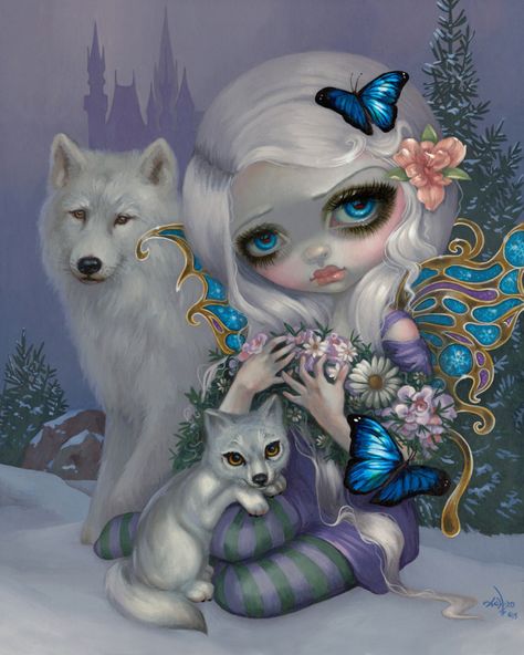 Jasmine_Becket-Griffith_pop_gallery_orlando_beautifulbizzare_001 Jasmine Becket Griffith, Baby Wolf, Amy Brown, Big Eyes Art, Fairy Pictures, Gothic Fairy, Winter Fairy, 8x10 Art Prints, Wow Art