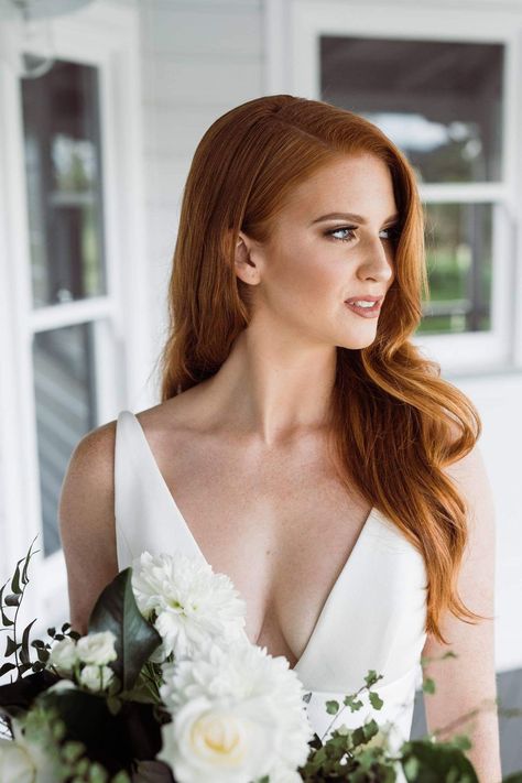 Bridal Makeup For Brown Eyes Red Hair, Wedding Makeup For Red Heads, Makeup With Terracotta Dress, Natural Wedding Makeup For Brown Eyes Red Hair, Wedding Makeup On Redheads, Redhead Makeup Wedding, Bridal Makeup Red Head, Natural Bridal Makeup For Blue Eyes Red Hair, Wedding Makeup Red Hair