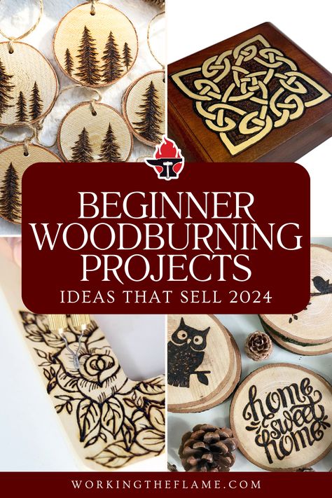 Ideas For Wood Burning Diy Projects, Wood Burned Signs Diy, Easy Woodburning Ideas Diy Gifts, Wood Burned Gift Ideas, Wood Burning Halloween, Wood Burning Projects To Sell, Wood Burn Crafts, Unique Wood Crafts, Wood Burned Ornaments Tree Slices