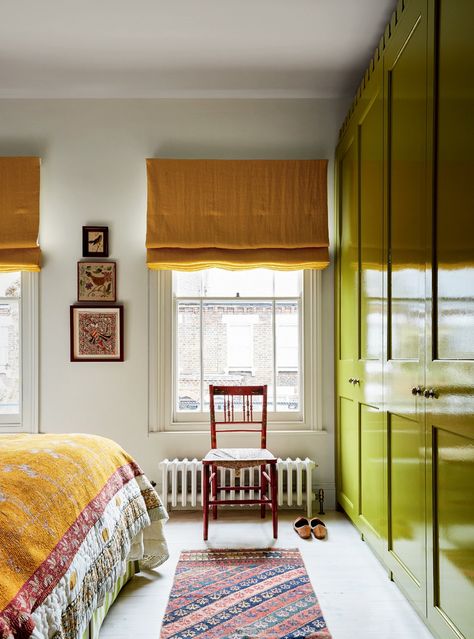 Christian Bense, Colourful Interiors, Paint And Paper Library, London Flat, London House, Affordable Decor, Design Del Prodotto, Built In Wardrobe, Main Bedroom